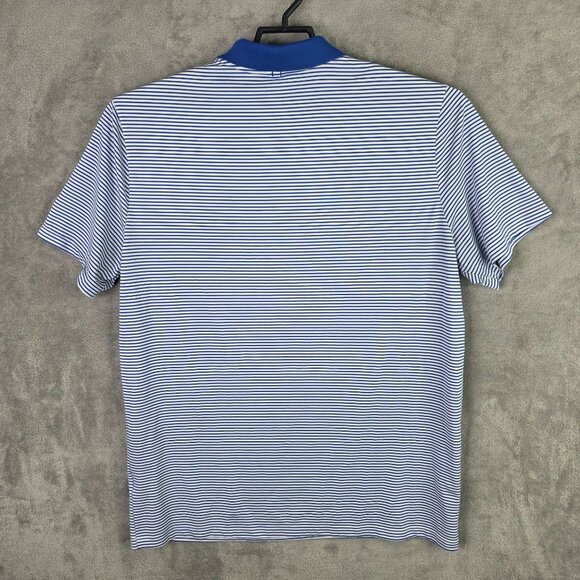 Mens Nike Golf Cubs Blue & White Striped Polo Shirt Short Sleeve Dri-Fit XL - Picture 5 of 9